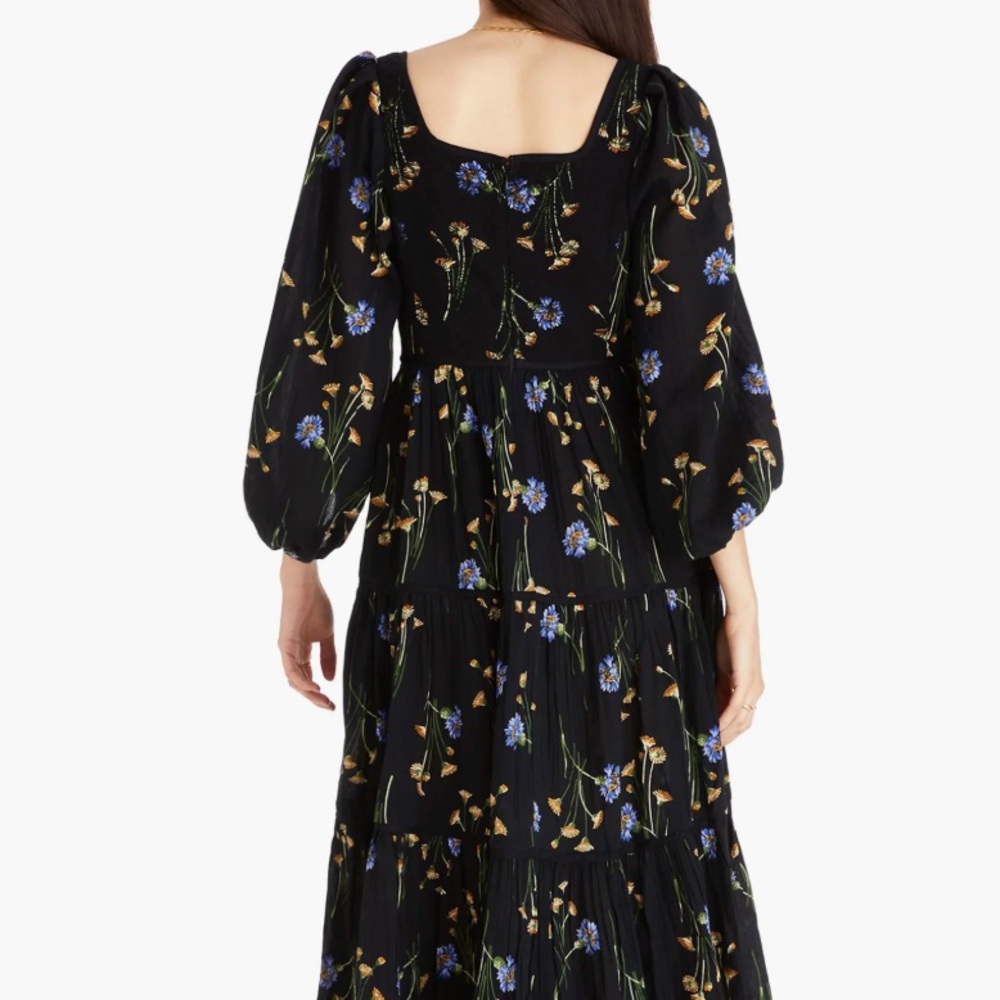Madewell Xiomara Floral Print Long Sleeve Cotton Dress - Picture 6 of 6